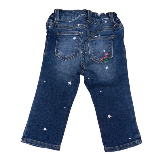 GAP Sarah Jessica Parker Jeans Embroidered Skinny Fit Size 12-18 Months - Picture 2 of 3